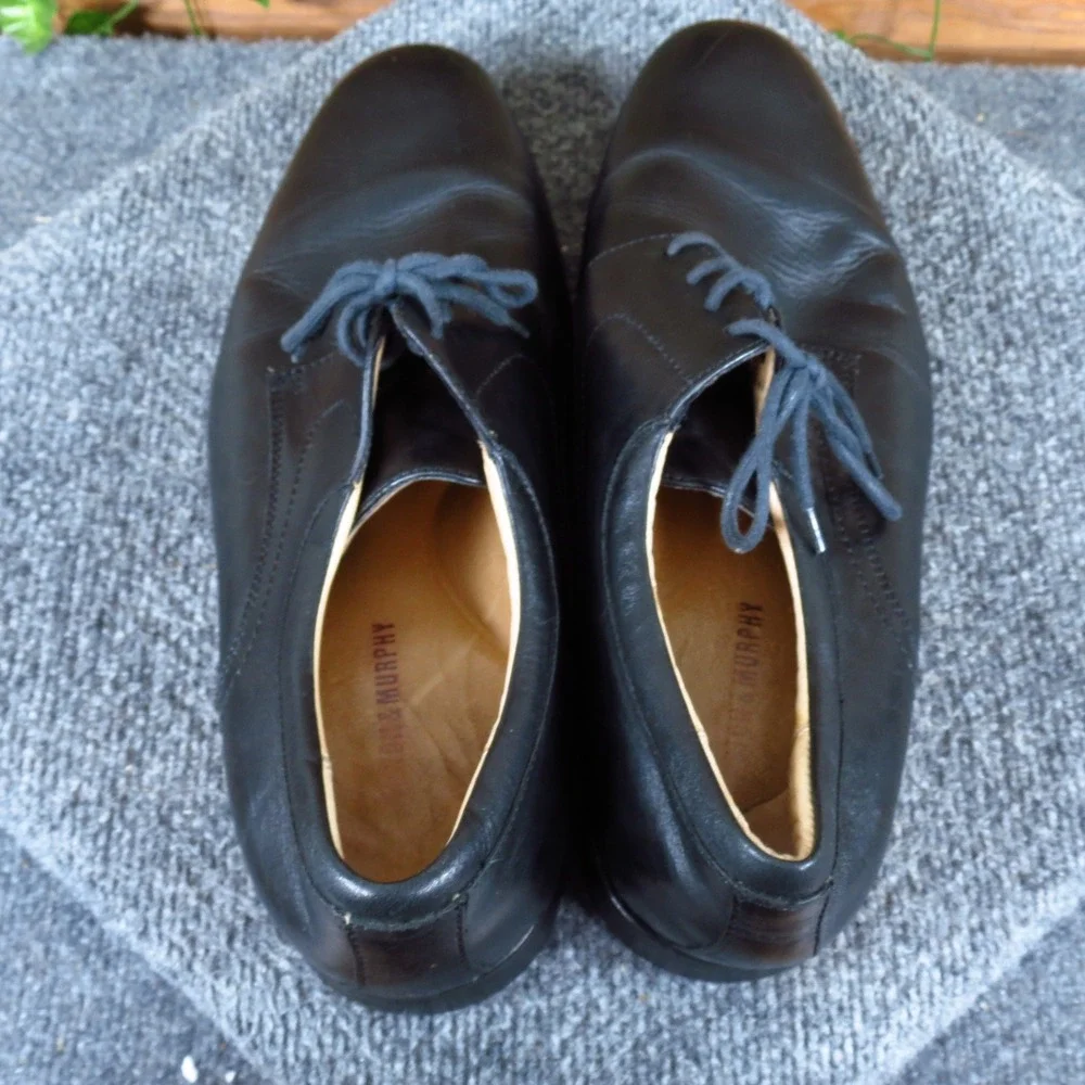 Johnston & Murphy 7425 Mens Derby Shoes‎ Size 11.5 Formal Business Black Leather